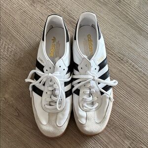 Adidas Samba White and Black Shoes